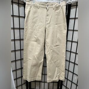 NY&C Beige KHAKI HIGH RISE WIDE LEGS WOMEN PANTS, SIZE 14.